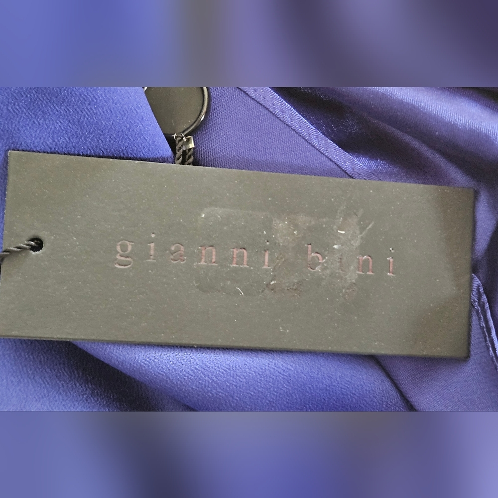 NWT Gianni Bini Peyton Satin Mini Sheath Dress: Color- Cobalt: Size- 8 - Picture 9 of 10